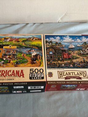 COMPLETE LOT of 2 Puzzles Dockside Activities & Cooper's Corner #JS